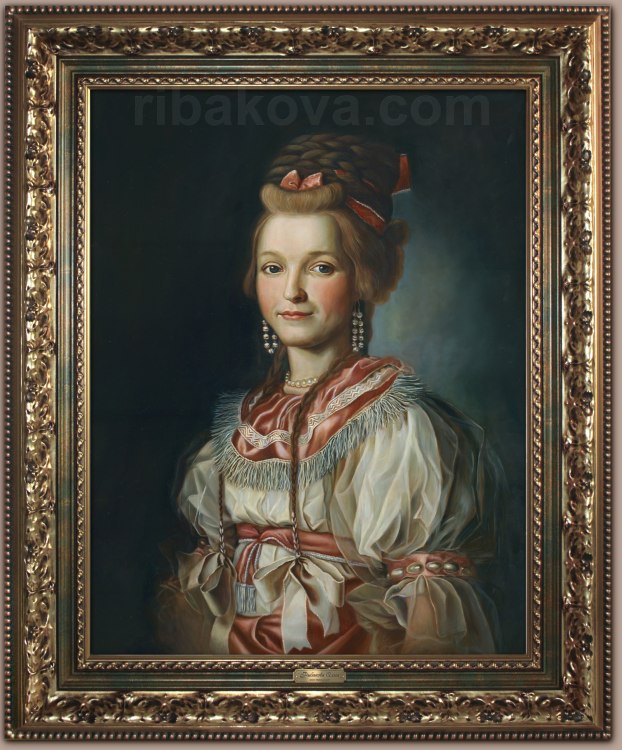 Женский портрет, копия на заказ.