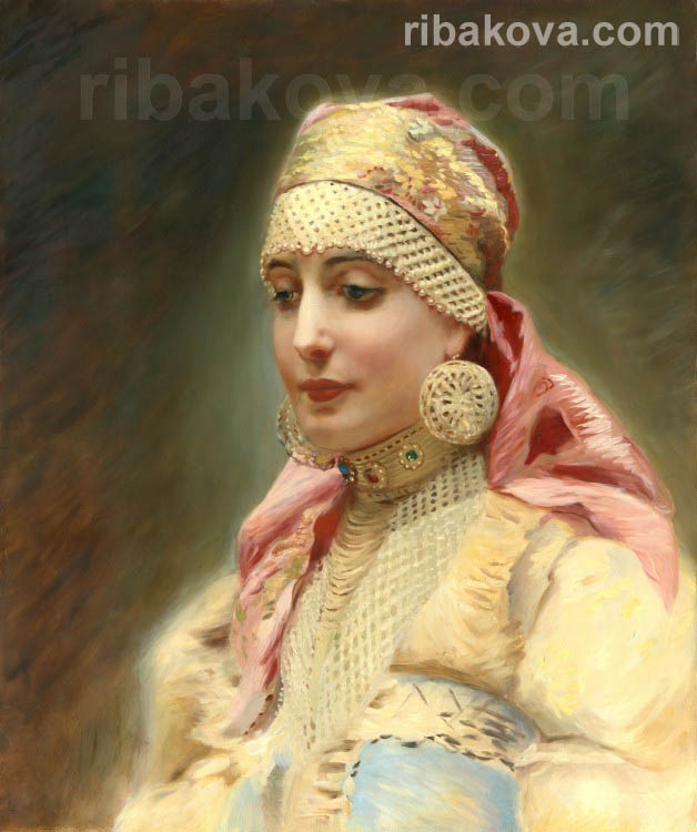 Женский портрет русской красавицы, копия на заказ