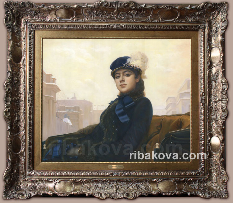 Женский портрет, копия картины известного художника